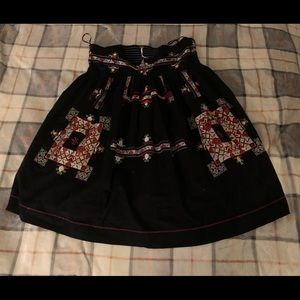 Free People Women’s Black Embroidered Skirt